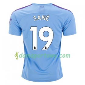 Koszulka Manchester City Sane 19 Domowe Koszulki Piłkarskie 2019-2020 Krótki Rękaw 